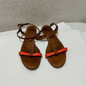 Madewell The Sonny T Strap Sandals Lizardstamp 8